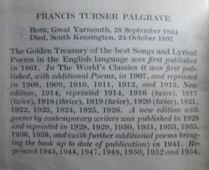 The Golden Treasury of the Best Songs and Lyrical Poems in the English Language