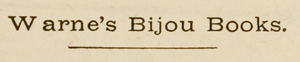 Warne's Bijou Books