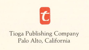 Tioga Publishing Company