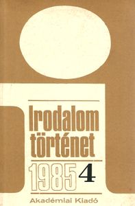 Irodalomtörténet 1985/4