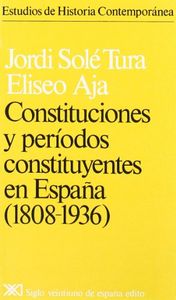 Constituciones y períodos constituyentes en España (1808-1936)