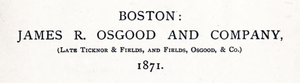James R. Osgood and Company