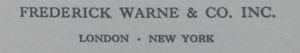 Frederick Warne & Co. Inc.