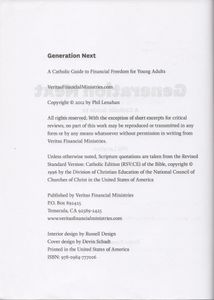 Generation Next: A Catholic Guide to Financial Freedom for Young Adults