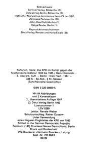 Die KPD im Kampf gegen die faschistische Diktatur 1993-1945