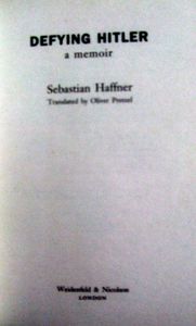 Defying Hitler: A Memoir