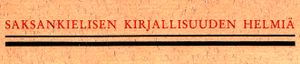 Saksankielisen Kirjallisuuden Helmiä