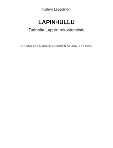 Lapinhullu: tarinoita Lappiin rakastuneista