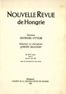 Nouvelle Revue de Hongrie (Janvier-Mai 1934)