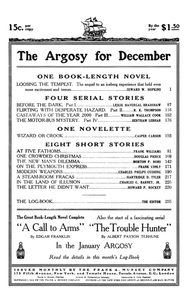 The Argosy for December 1912