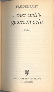 Einer will's gewesen sein