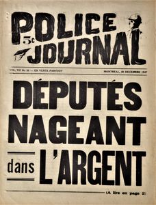 Police Journal: Députés Nageant dans l'Argent
