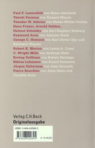 Klassiker Der Soziologie. Band 2. Von Talcott Parsons Bis Pierre Bourdieu