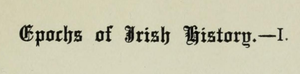 Epochs of Irish History