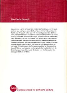 Die fünfte Gewalt - Lobbyismus in Deutschland