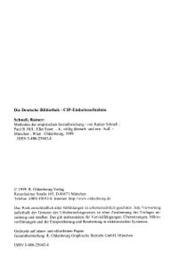 Methoden der empirischen Sozialforschung
