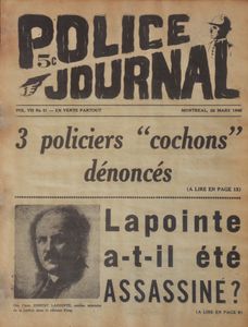 Police Journal: Lapointe a-t-il Été Assassiné?