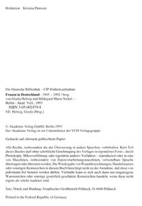 Frauen in Deutschland 1945-1992