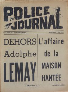 Police Journal: Dehors Adolphe Lemay