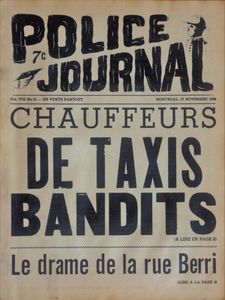 Police Journal: Chauffeurs de Taxis Bandits