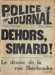 Police Journal: Dehors, Simard!