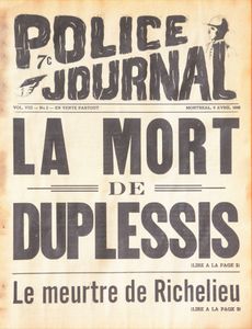 Police Journal: La Mort de Duplessis