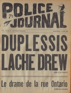 Police Journal: Duplessis Lâche Drew