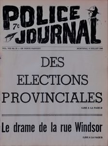 Police Journal: des Élections Provinciales