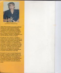Honduras: Mujer Y Poesía. Antología de Poesía escrita Por Mujeres 1865-1998