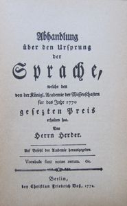 Abhandlung über den Ursprung der Sprache
