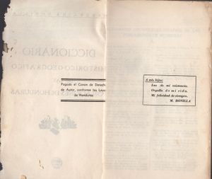 Diccionario Histórico-Geográfico de las poblaciones de Honduras 1952