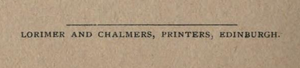 Lorimer and Chalmers
