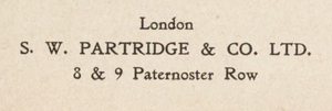S. W. Partridge & Co. Ltd.