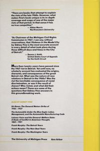 Violence in the Model City: The Cavanagh Administration, Race Relations, and the Detroit Riot of 1967