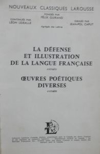 La Défense et illustration de la langue française