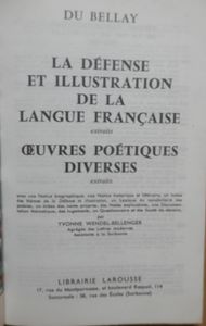 La Défense et illustration de la langue française