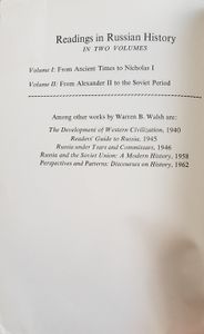Readings In Russian History : From Ancient Times To The Post-Stalin Era Volume 1