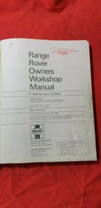 Range Rover 1970 to 1980 All Models □ 3528 cc