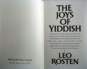 The Joys of Yiddish