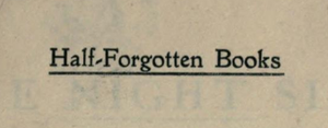 Half-Forgotten Books