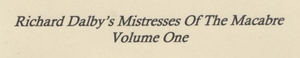 Richard Dalby's Mistresses of the Macabre