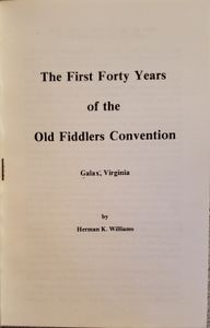The First Forty Years of the Old Fiddlers Convention