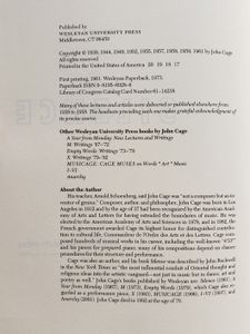 Silence: Lectures and Writings