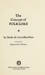 The Concept of Folklore