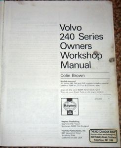 Volvo (petrol) 240 Series 1974 to 1988 1986 cc □ 2127 cc □ 2316 cc