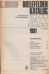 Bielefelder Katalog Jazz 1981