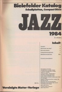 Bielefelder Katalog Jazz 1984