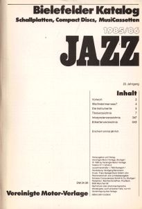 Bielefelder Katalog Jazz 1985 / 86