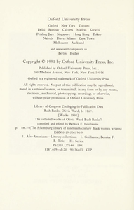 The Collected Works of Olivia Ward Bush-Banks