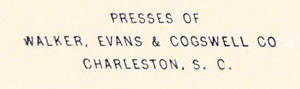 Presses of Walker, Evans & Cogswell Co